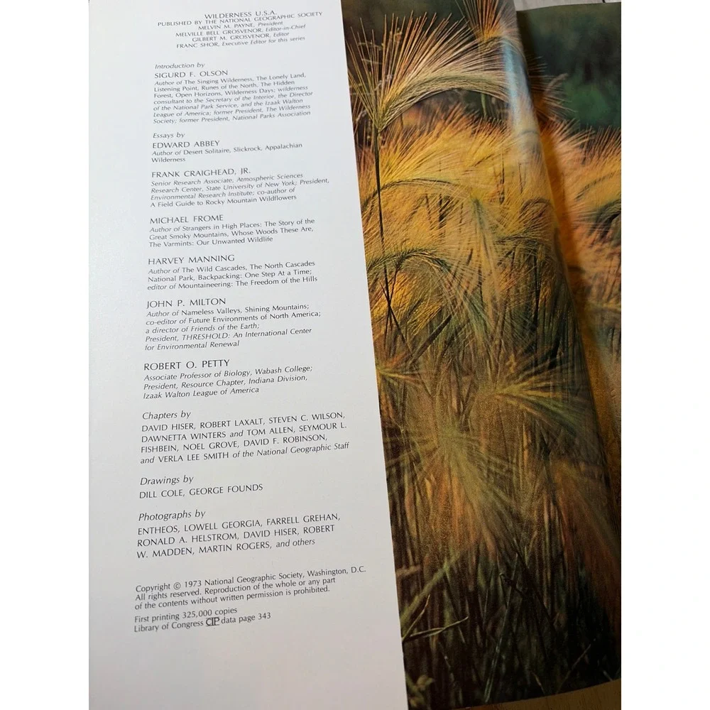 Wilderness U.S.A. National Geographic Society 1973 First Printing Vintage HC